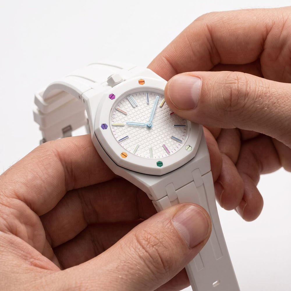 Montage quick-release du bracelet Royal Pulse Snow